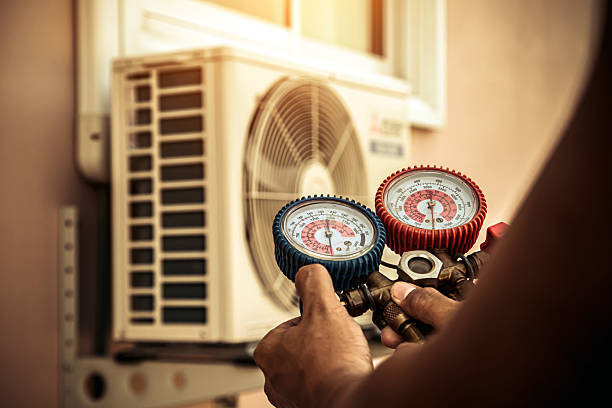 Professional Heat Pump Repair technician working in San Andreas, CA